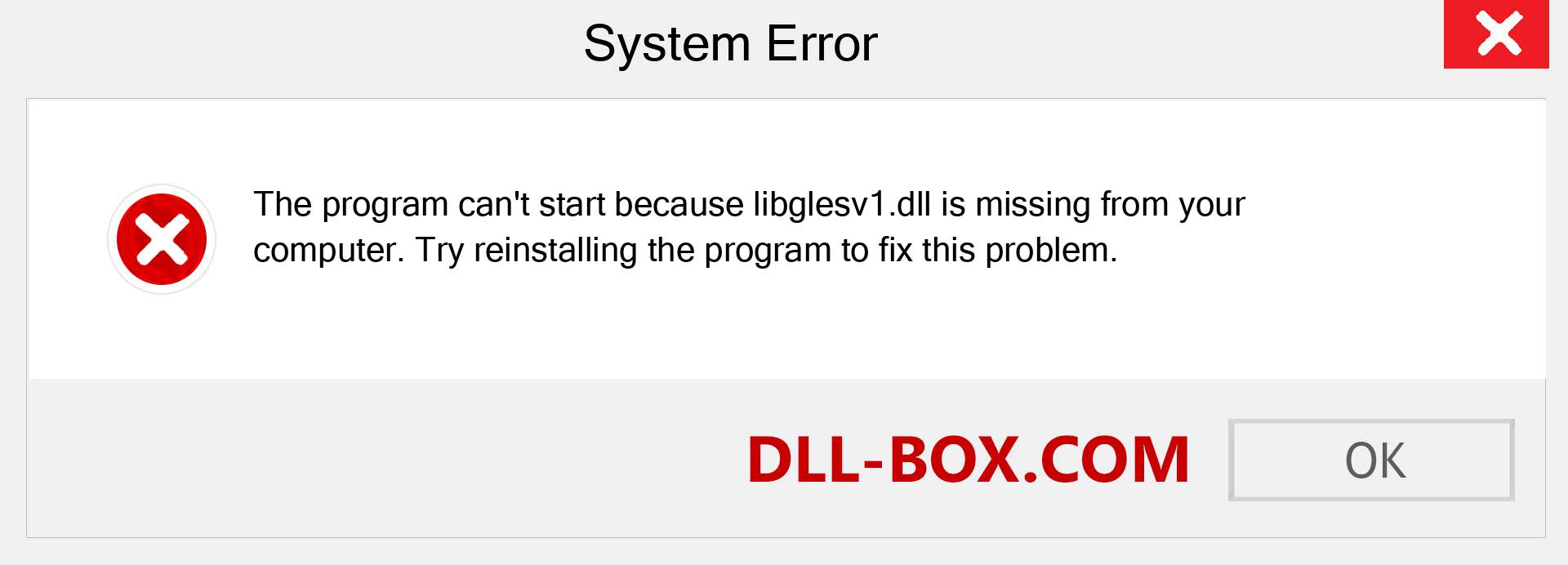  libglesv1.dll file is missing?. Download for Windows 7, 8, 10 - Fix  libglesv1 dll Missing Error on Windows, photos, images
